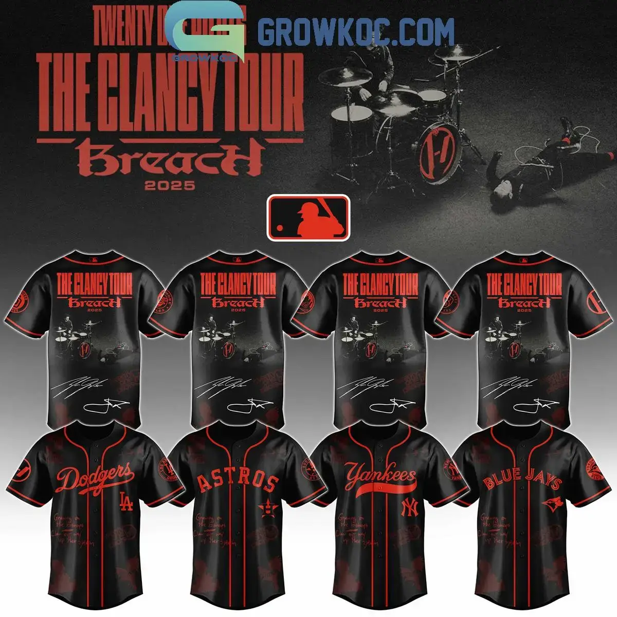 All Teams MLB x Twenty One Pilots The Clancy World Tour 2025 Jersey Image