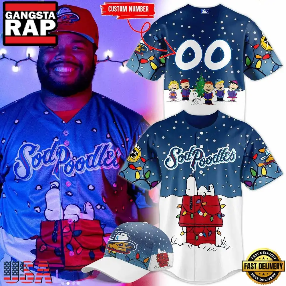 Amarillo Sod Poodles Christmas in July Limited Premium Edition Custom Baseball Jersey Image