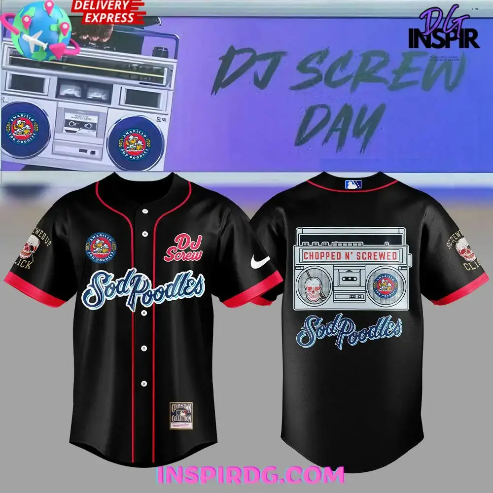 Amarillo Sod Poodles Dj Screw Special Baseball Jersey Image
