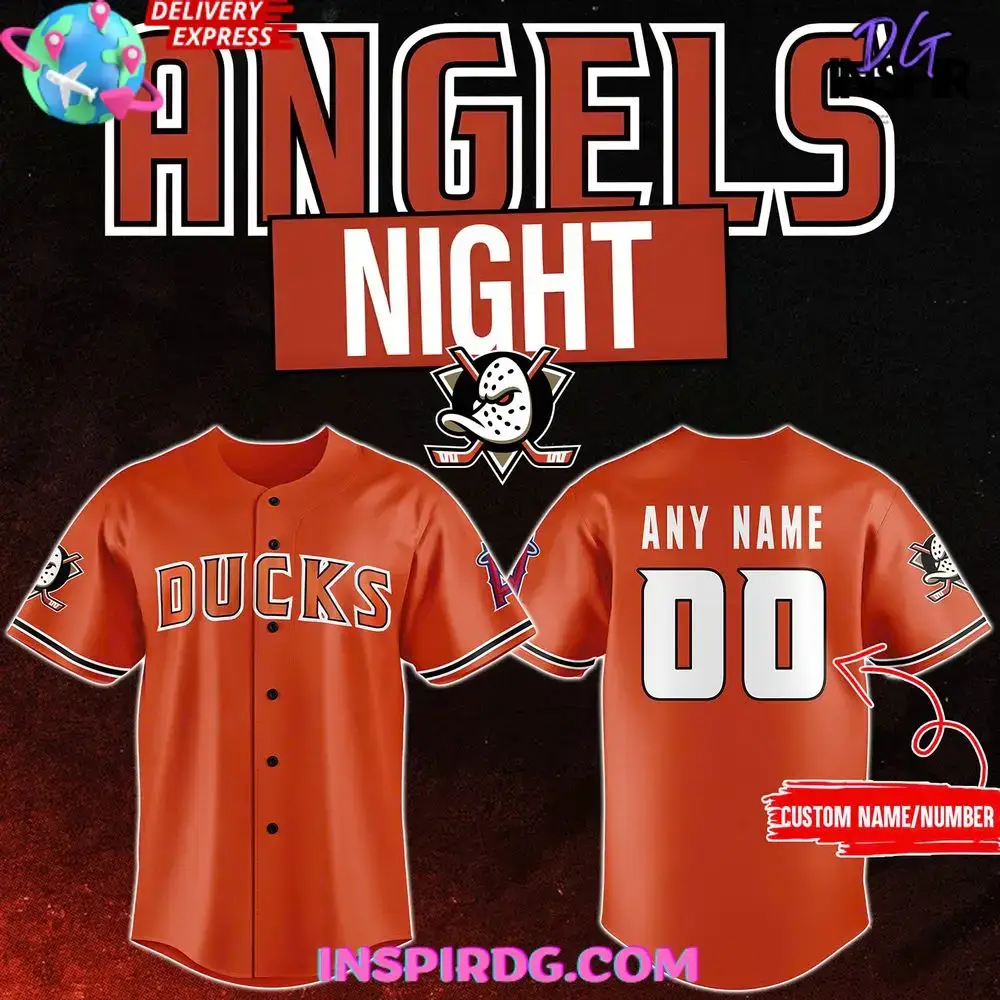 Anaheim Ducks Angels Night Performance Baseball Jersey Image