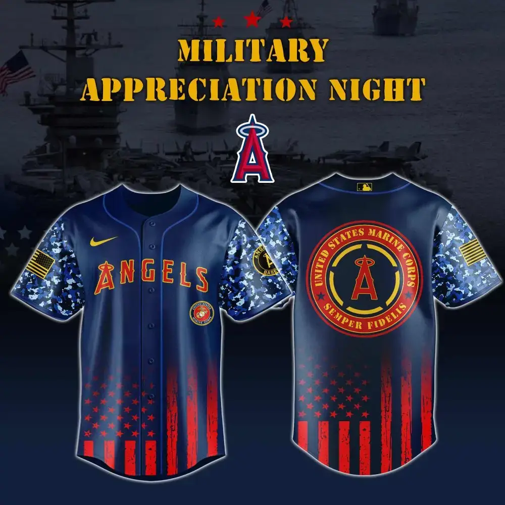 Angels Military Appreciation Jersey – Honor Veterans With Style & Comfort Image