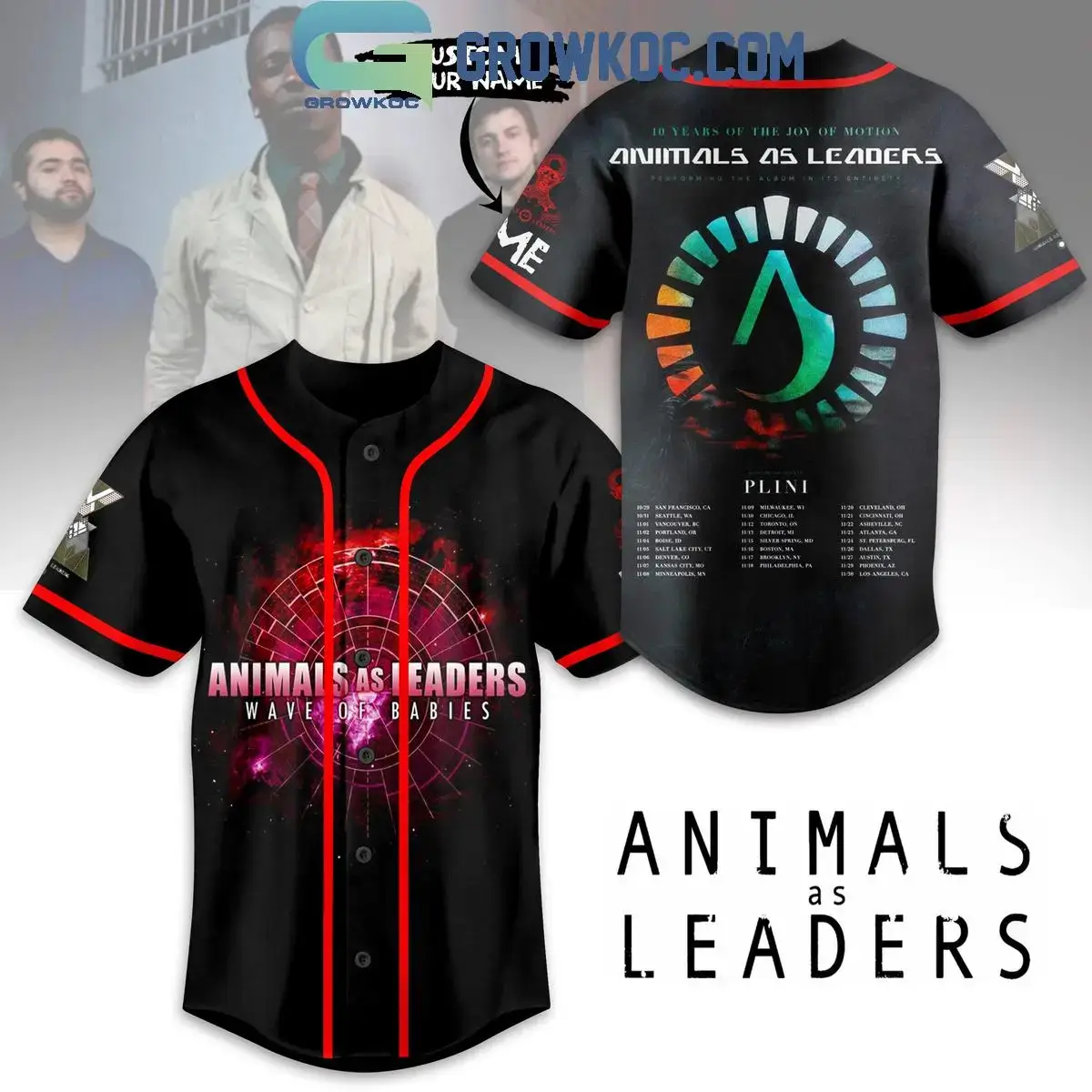 Animals As Leaders Wave Of Babies Personalized Baseball Jersey Image