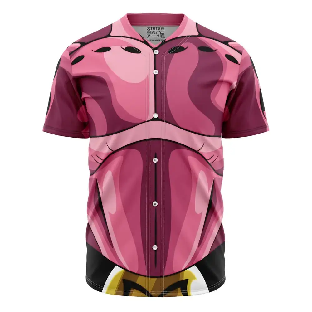Anime-Inspired Pink Graphic Baseball Jersey – Bold, Stylish & Unique Design Image