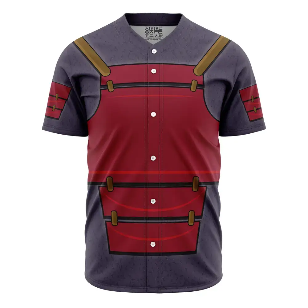 Anime-Inspired Samurai Baseball Jersey - Unique Cosplay Apparel For Fans Image
