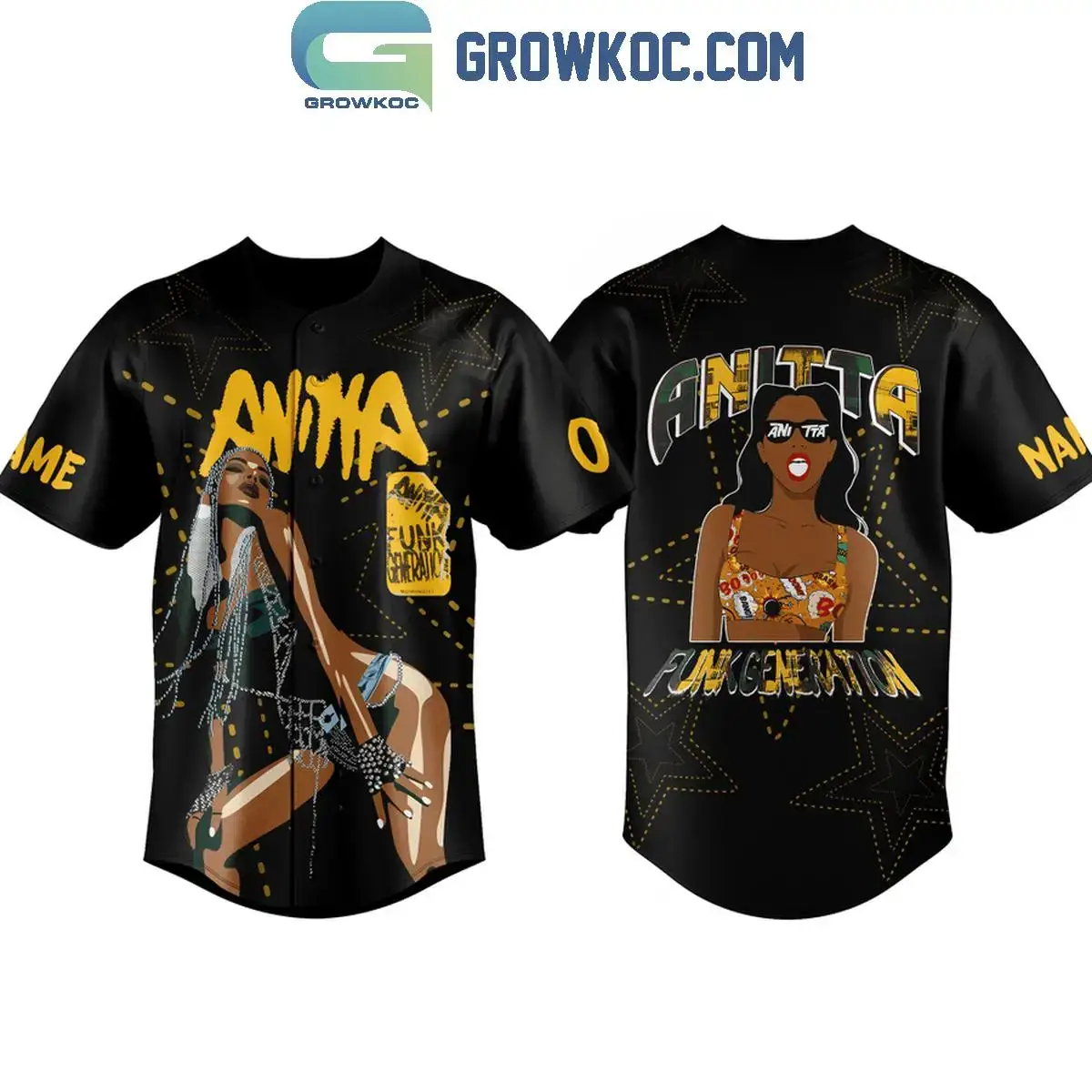 Anitta Funk Generation Fan Personalized Baseball Jersey Image