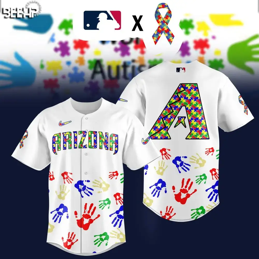 Arizona Autism Awareness Jersey - Limited Edition Mlb Puzzle Design Image