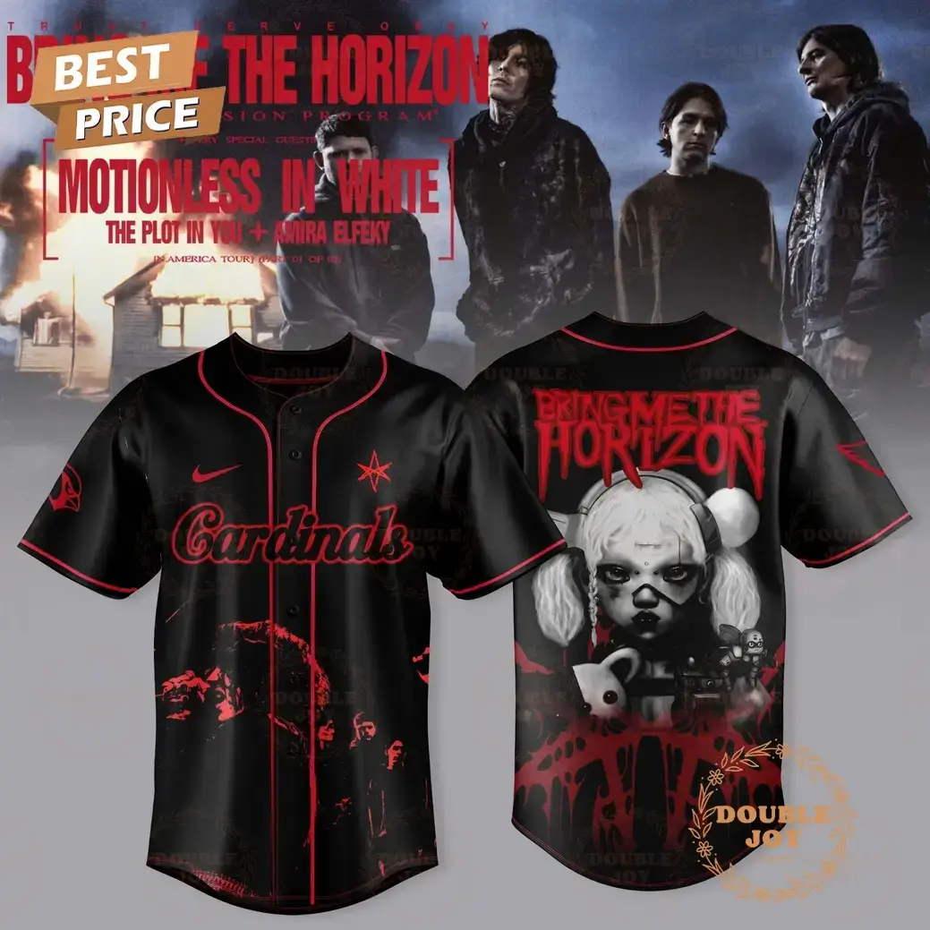 Arizona Cardinals x Bring Me the Horizon Tour 2025 USA Ascension Program Baseball Jersey Image