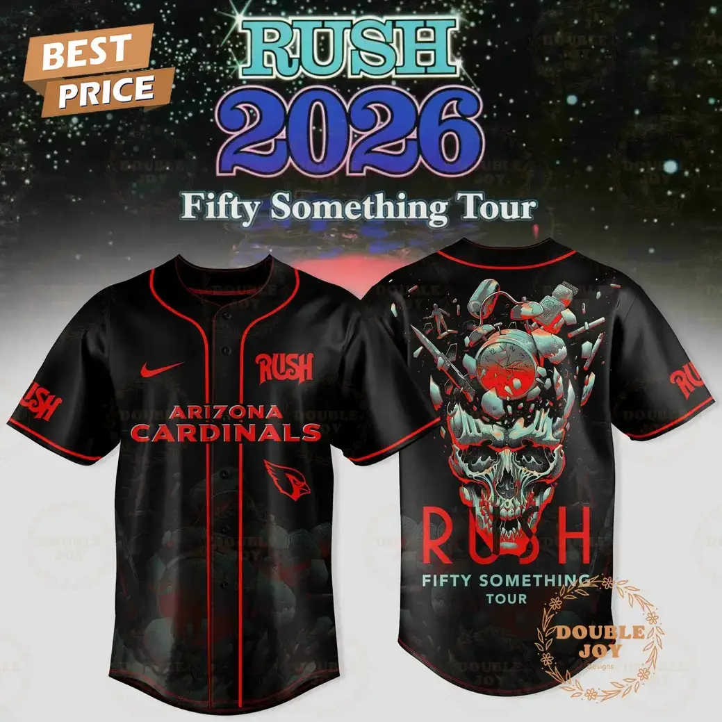 Arizona Cardinals x RUSH Tour 2026 Baseball Jersey Image