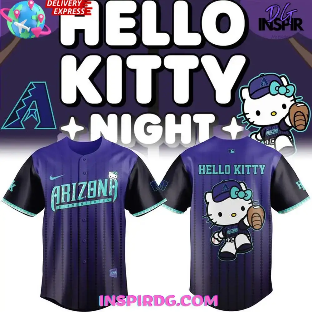 Arizona Diamondbacks 2025 City Connect Hello Kitty Baseball Jersey Image