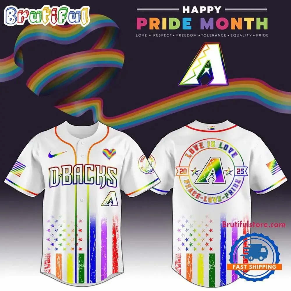 Arizona Diamondbacks 2025 Happy Pride Month Limited Edition Baseball Jersey Image