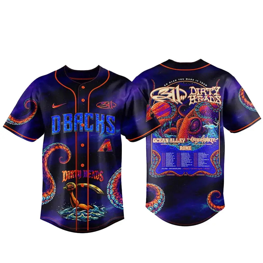 Arizona Diamondbacks 311 x Dirty Heads 2026 So Glad You Made It Baseball Jersey Image