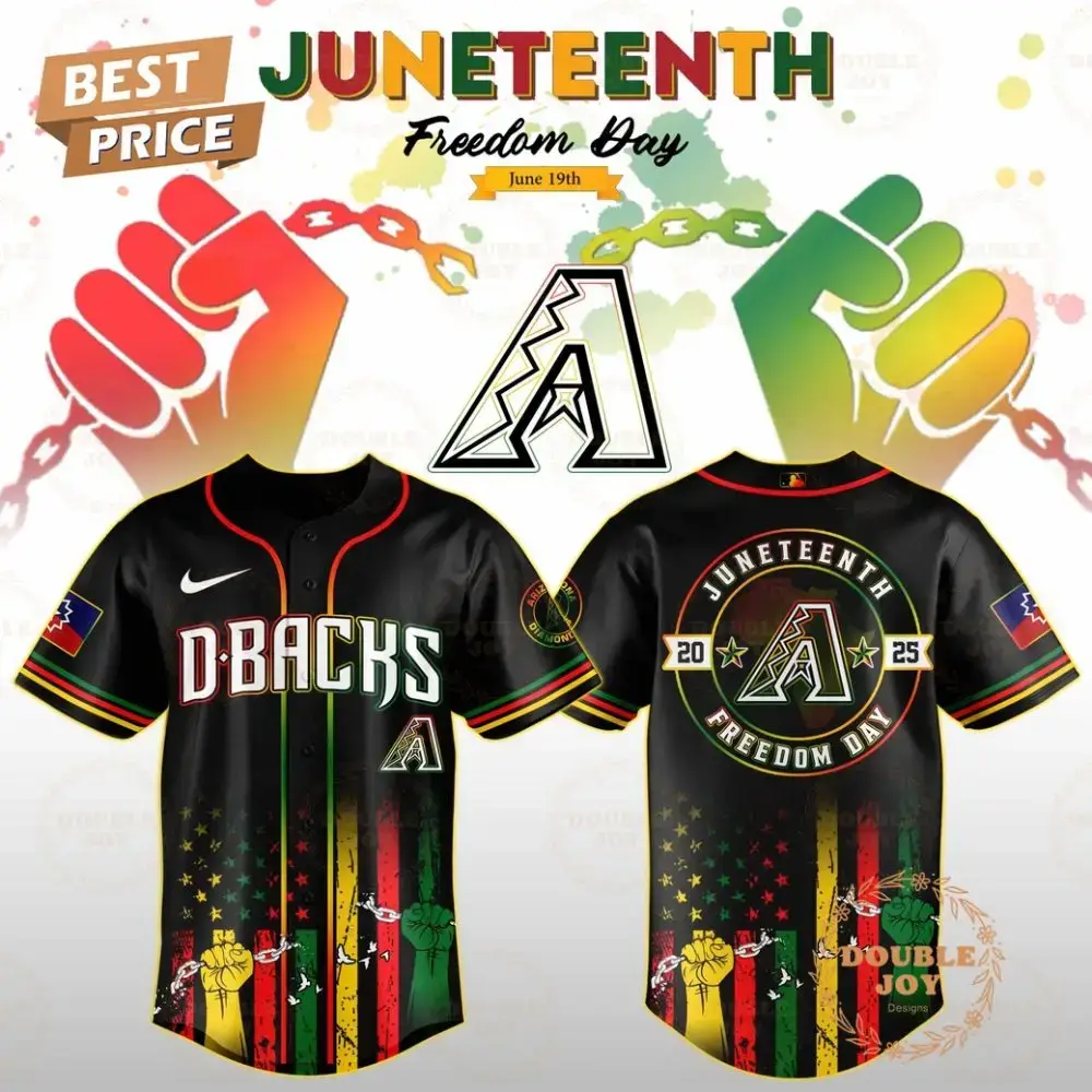 Arizona Diamondbacks Juneteenth Freedom Day 2025 Special Edition Baseball Jersey Image