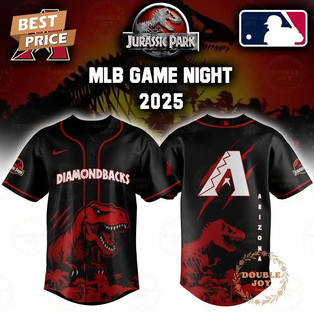 Arizona Diamondbacks Jurassic Park Game Night 2025 Limited Edition Baseball Jersey Image