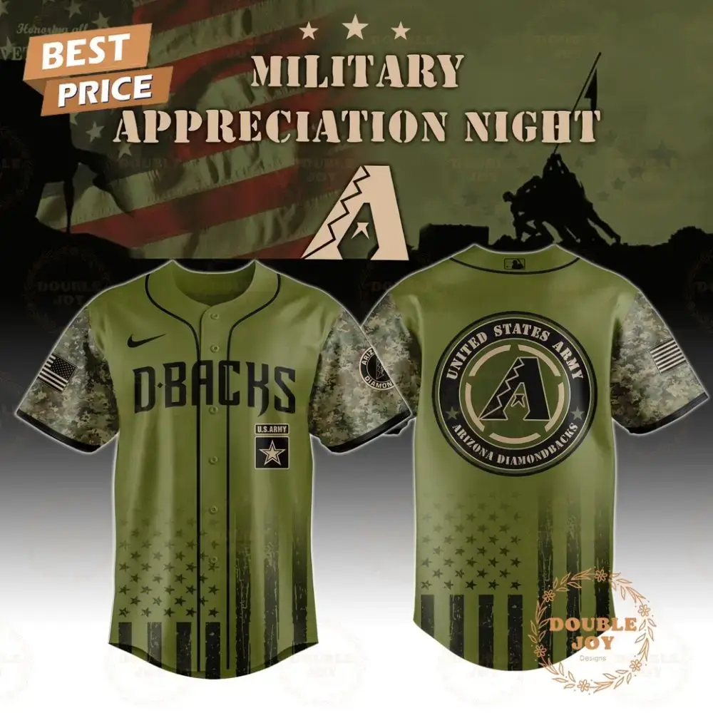 Arizona Diamondbacks Military Appreciation Night 2025 Special Edition Baseball Jersey Image