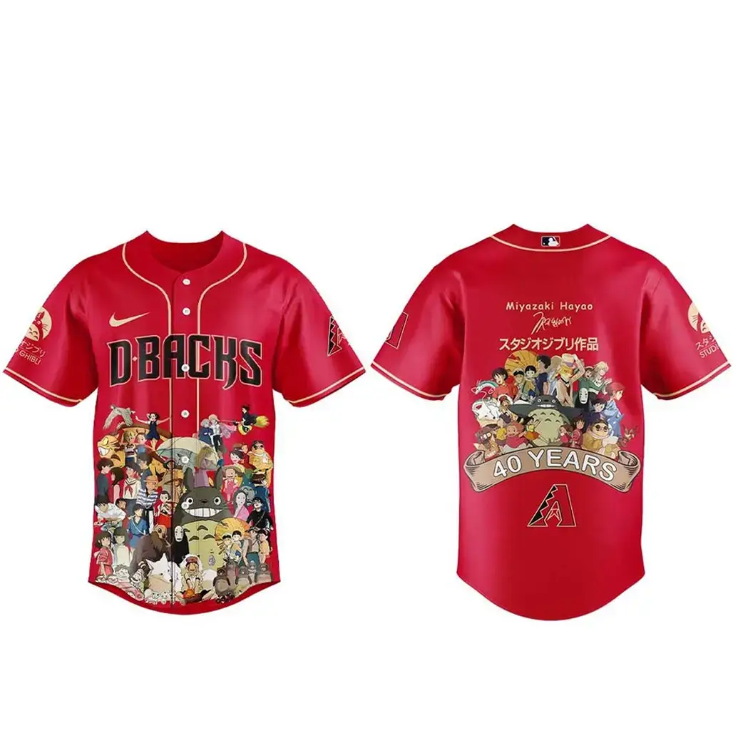 Arizona Diamondbacks Miyazaki Hayao 40 Years Of Studio Ghibli 2026 Baseball Jersey Image