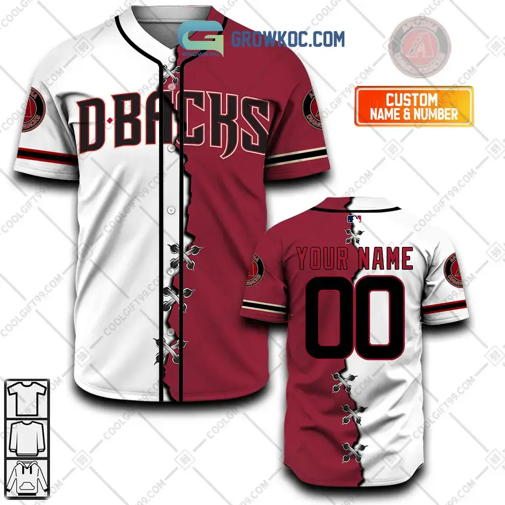 Arizona Diamondbacks MLB Personalized Mix Baseball Jersey Image