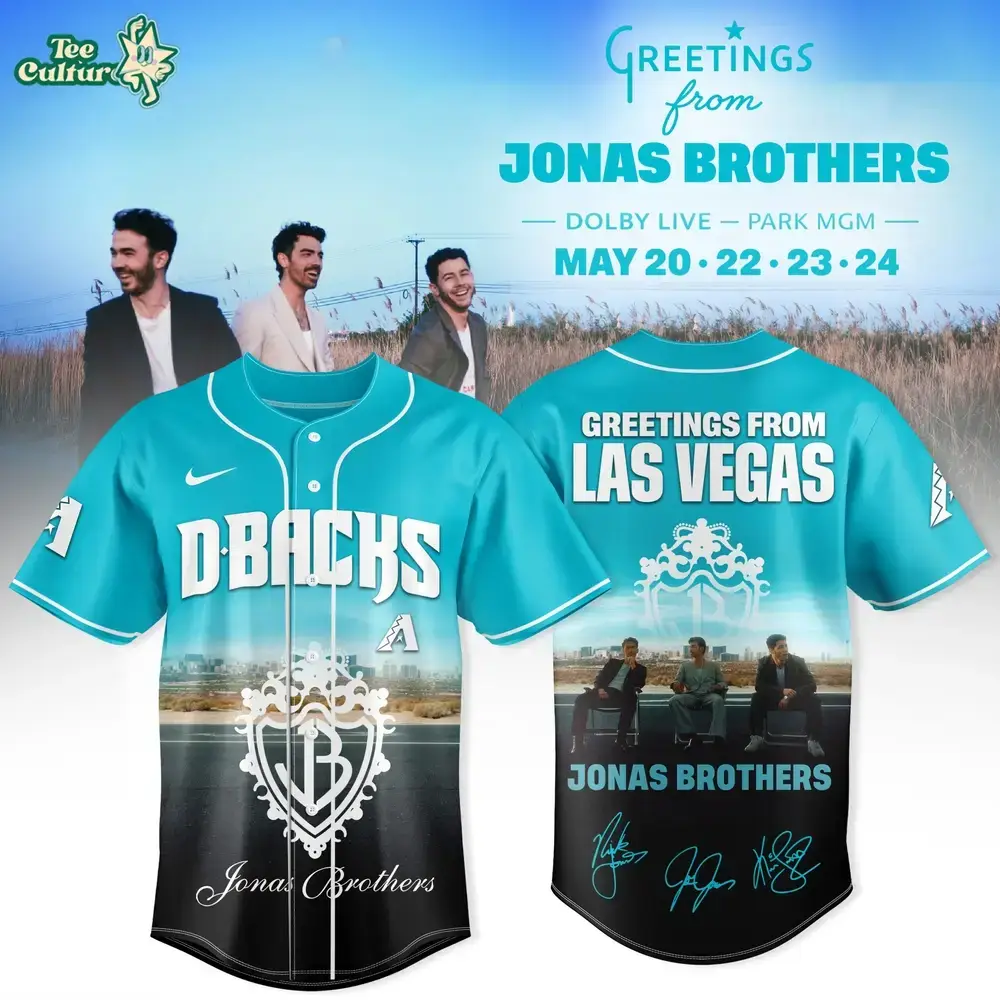 Arizona Diamondbacks MLB x Jonas Brothers Greetings From Las Vegas 2026 Limited Edition Jersey Image