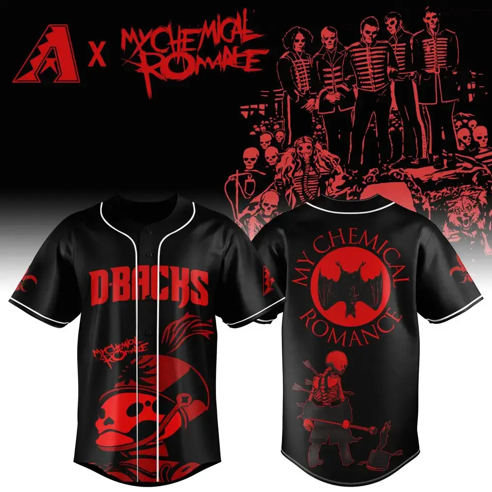 Arizona Diamondbacks Mlb X My Chemical Romance Baseball Jersey Image