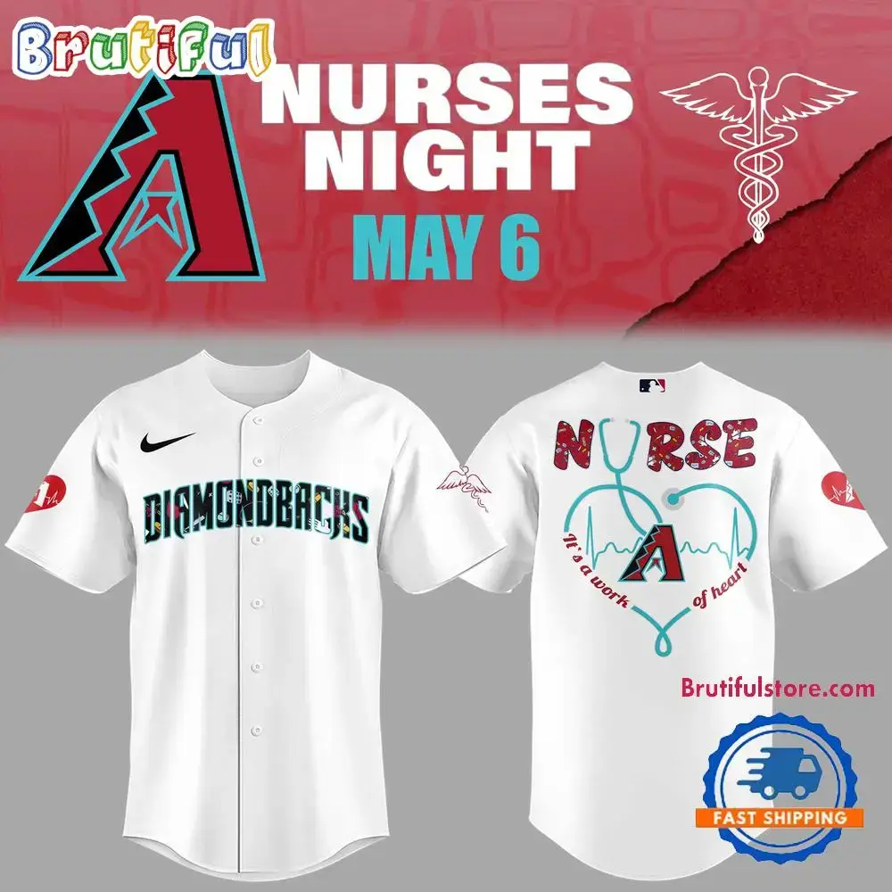 Arizona Diamondbacks Nurses Night White Baseball Jersey Image
