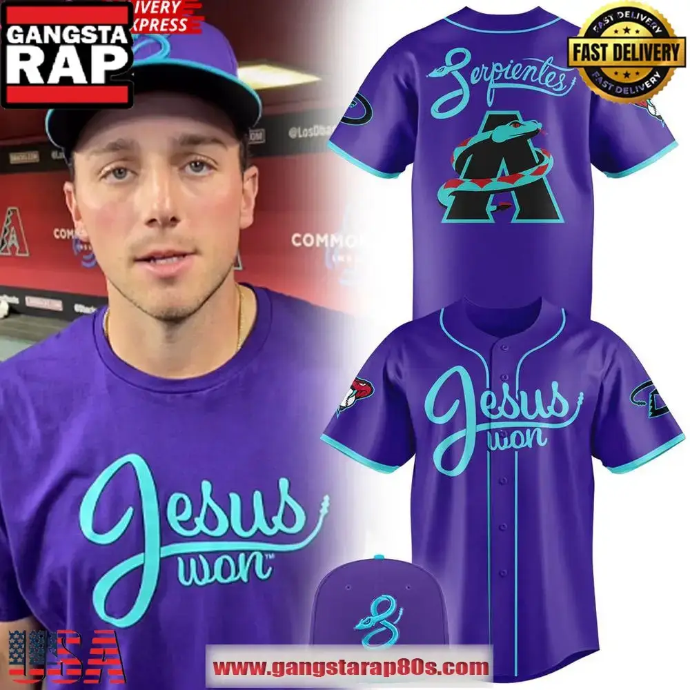 Arizona Diamondbacks Serpientes x Jesus Won 2025 Baseball Jersey Shirt Image