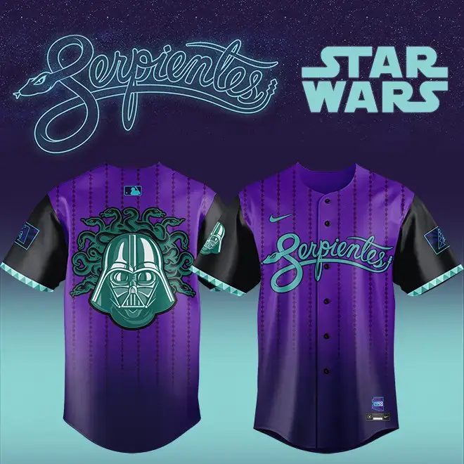 Arizona Diamondbacks Star Wars 2025 City Connect Jersey Diamondbacks Merch Baseball Father'S Day Gifts Image