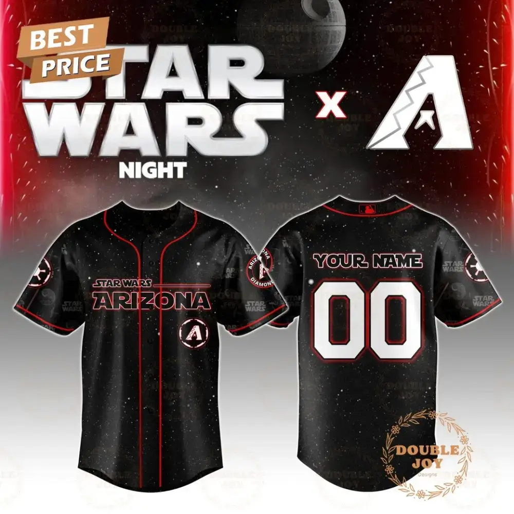 Arizona Diamondbacks Star Wars 2025 Custom Name Limited Edition Baseball Jersey Image