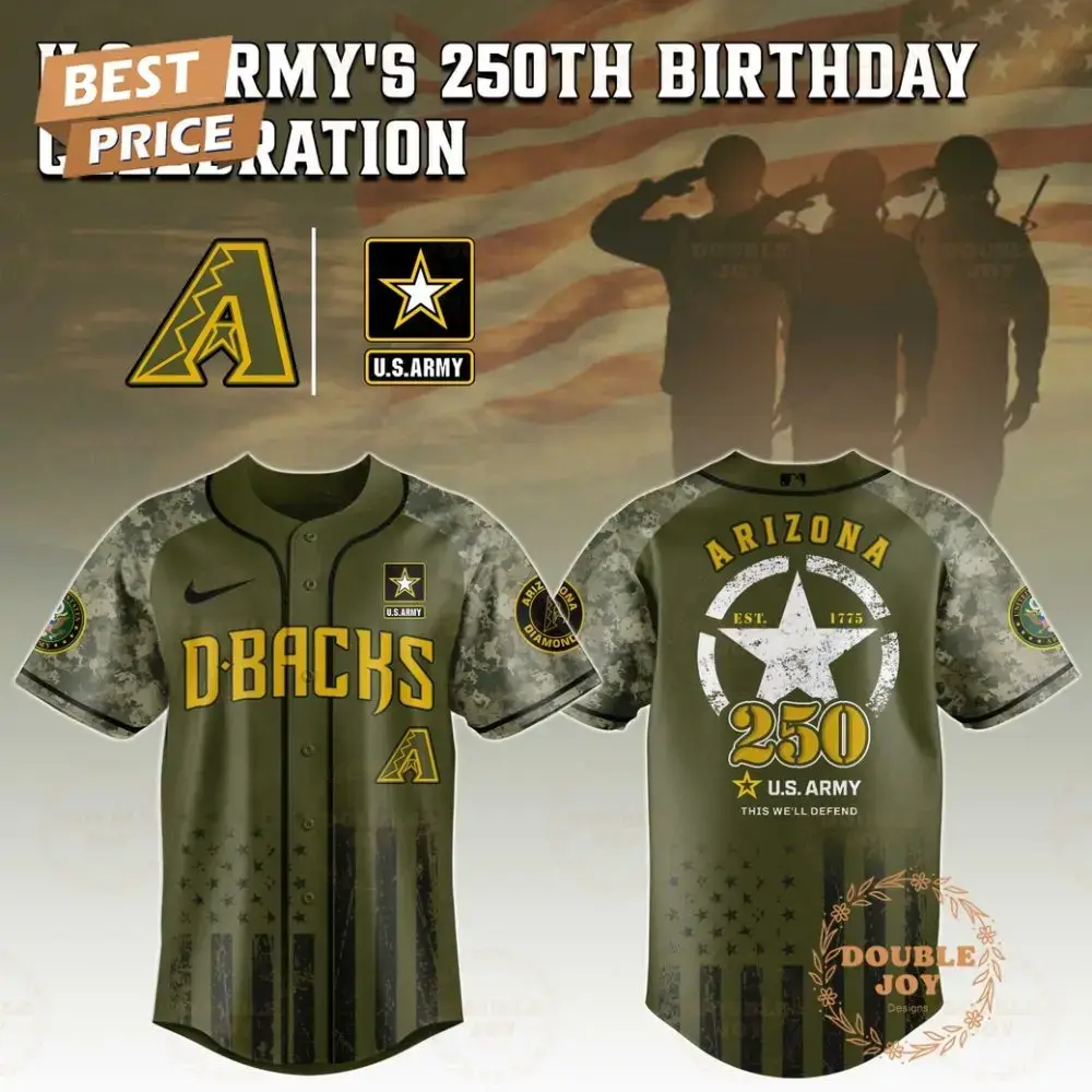 Arizona Diamondbacks U.S. Army'S 250Th Limited Edition Baseball Jersey Image