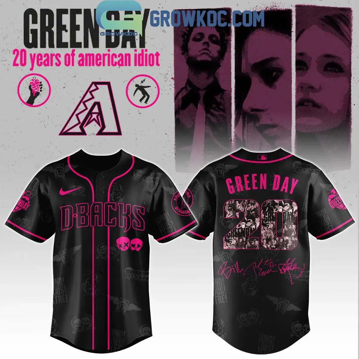 Arizona Diamondbacks x Green Day 20 Years Of American Idiot 2025 Jersey Image