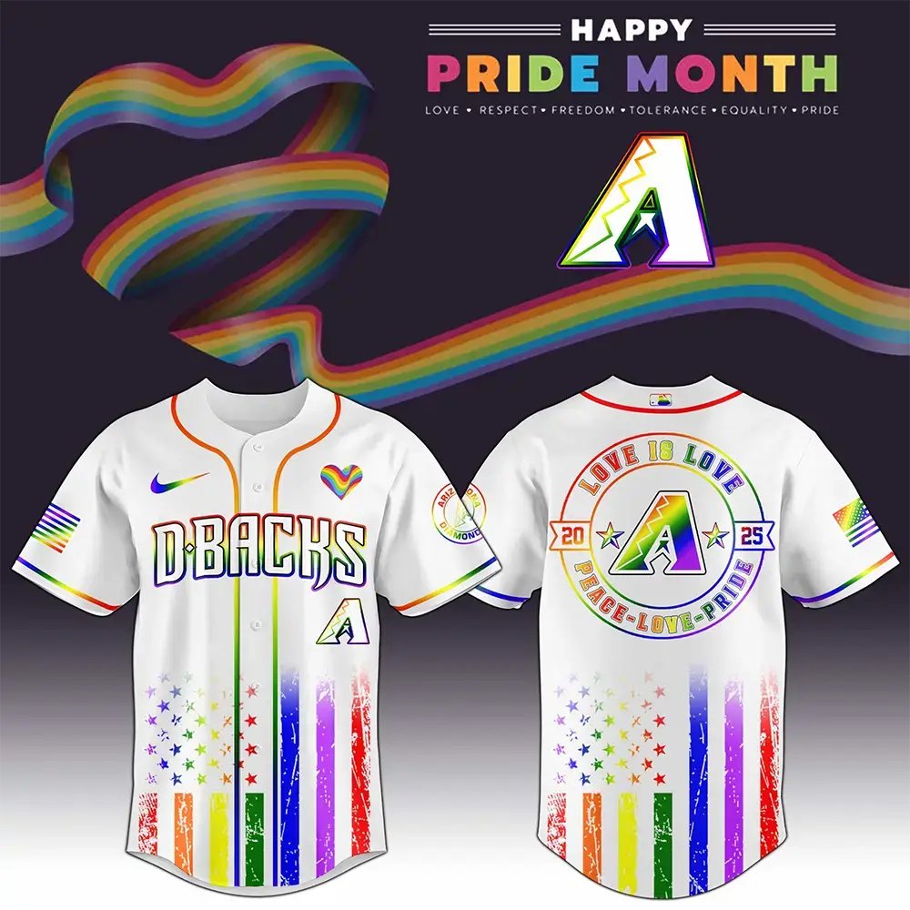 Arizona Diamondbacks x Happy Pride Month 2025 Baseball Jersey Arizona Diamondbacks Merch Image