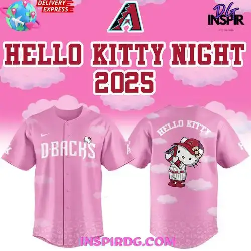 Arizona Diamondbacks X Hello Kitty Night 2025 Baseball Jersey Image
