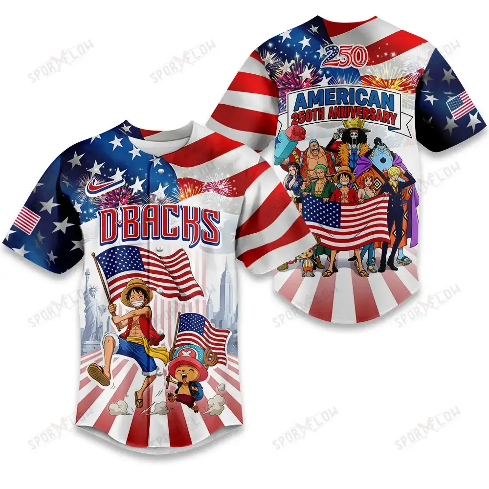 Arizona Diamondbacks X One Piece United States Of America 250 Baseball Jersey Image