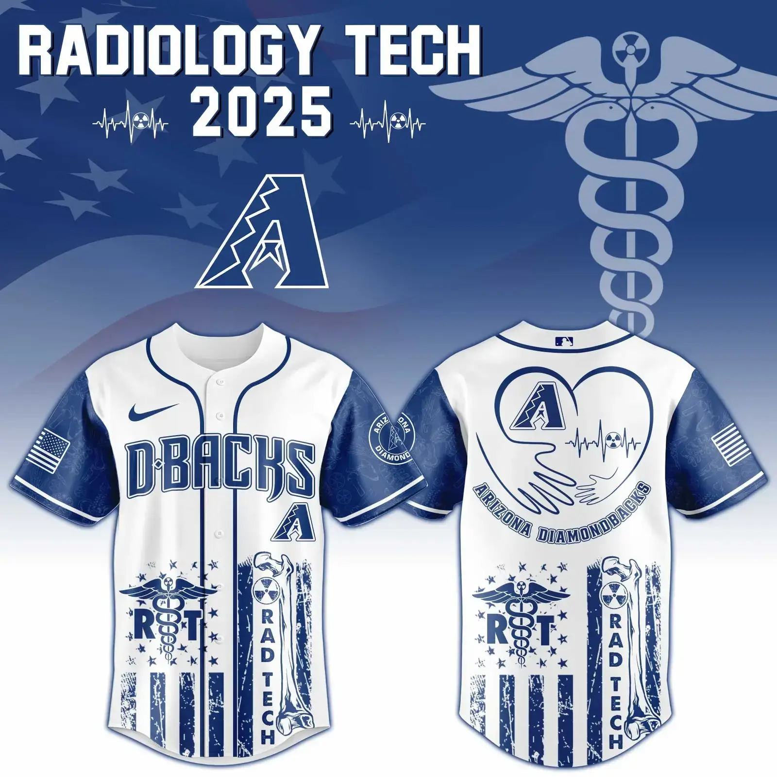 Arizona Diamondbacks x Radiology Tech Night Exclusive Design Jersey Arizona Diamondbacks Merch Image