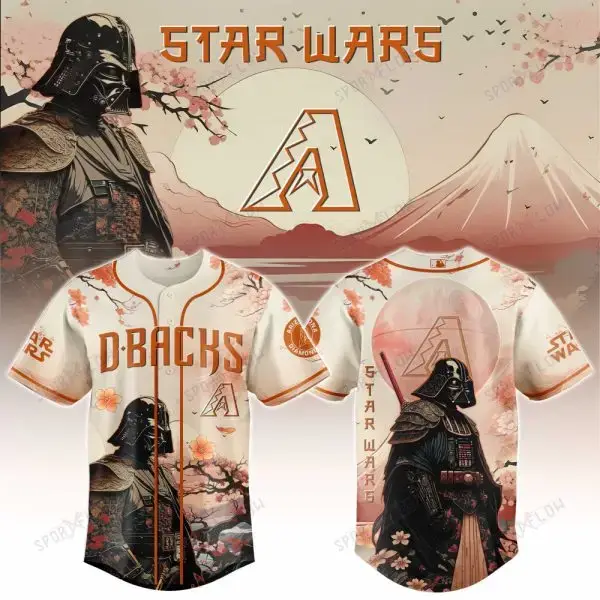 Arizona Diamondbacks X Star Wars Darth Vader Samurai Lord Baseball Jersey Image