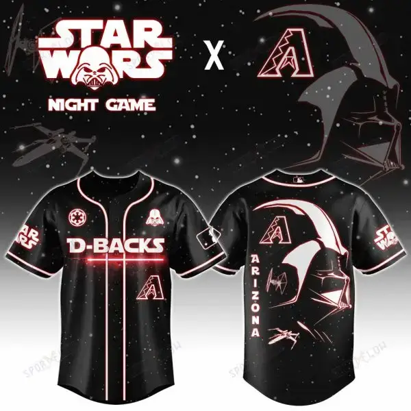 Arizona Diamondbacks X Star Wars Darth Vader Sith Lord Night Game Baseball Jersey Image