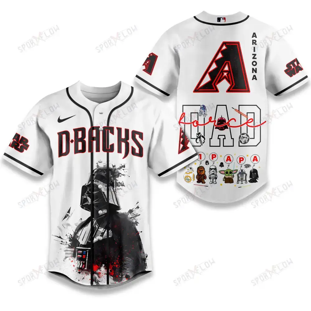 Arizona Diamondbacks X Star Wars The Force Dad Father'S Day Baseball Jersey Image