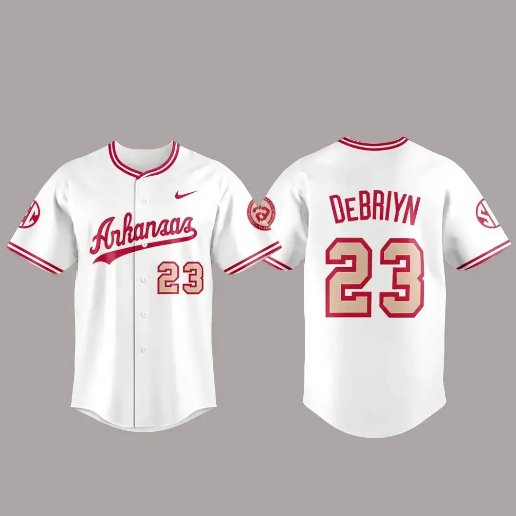 Arkansas Razorbacks Norm DeBriyn Night Baseball Jersey Image
