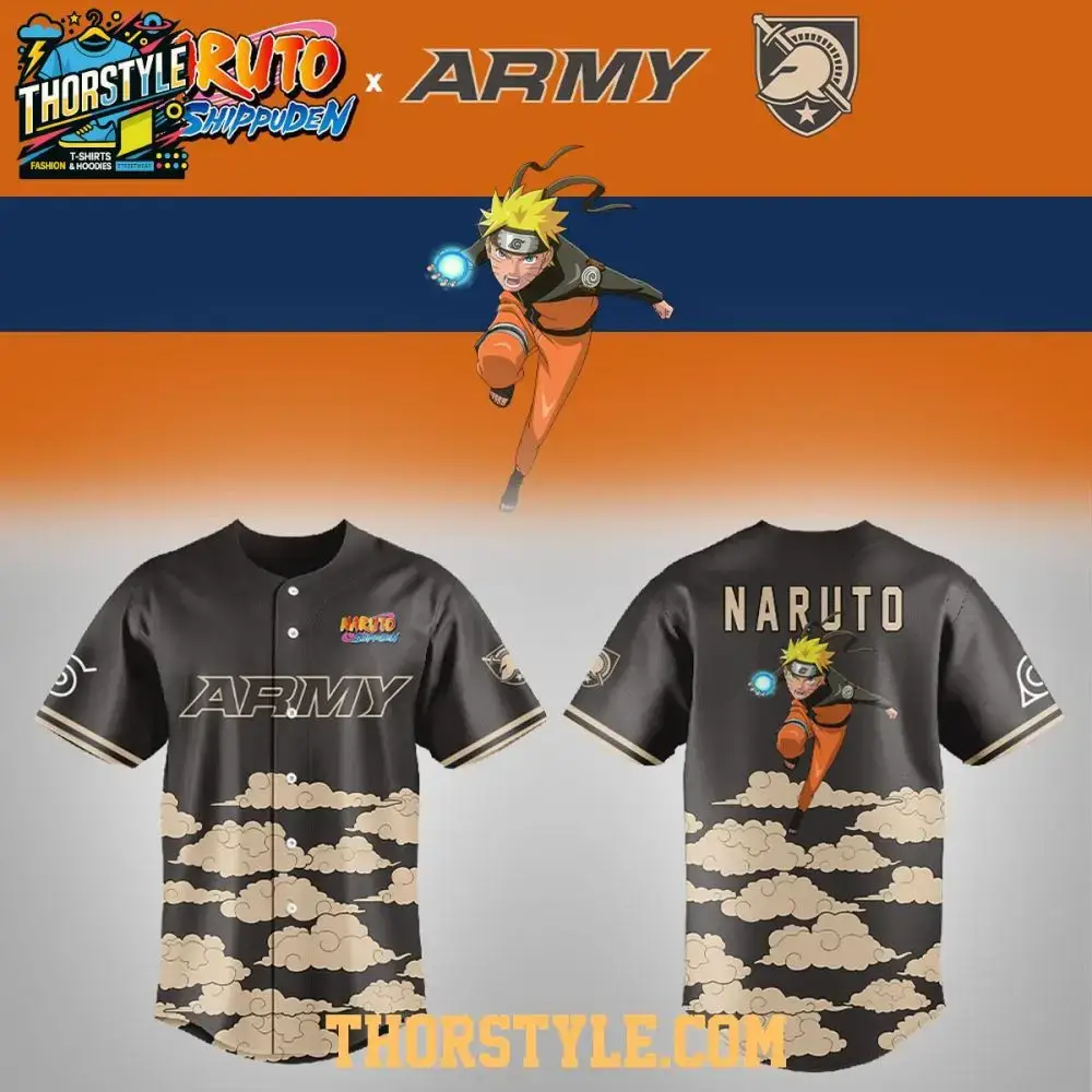 Army Black Knights Naruro Shippuden Night 2026 Baseball Jersey Image