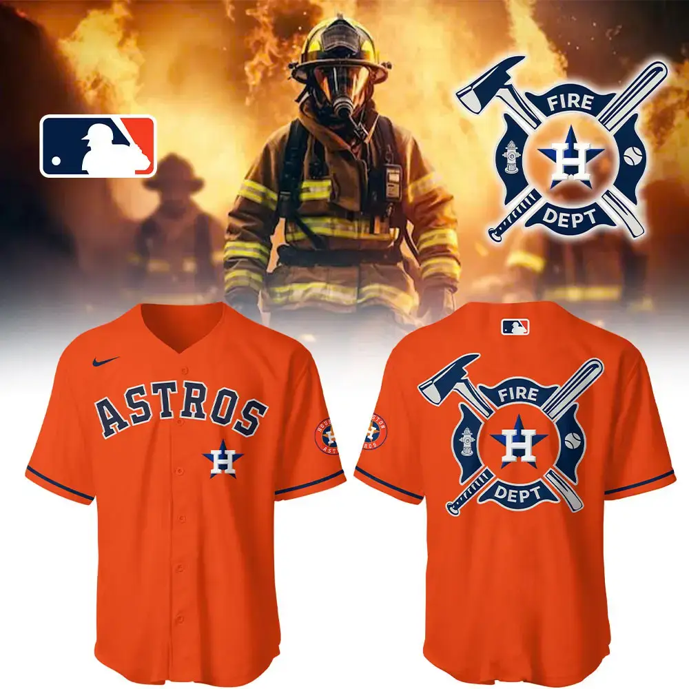 Astros x Firefighter Appreciation Night Jersey Unique Baseball Gifts Image