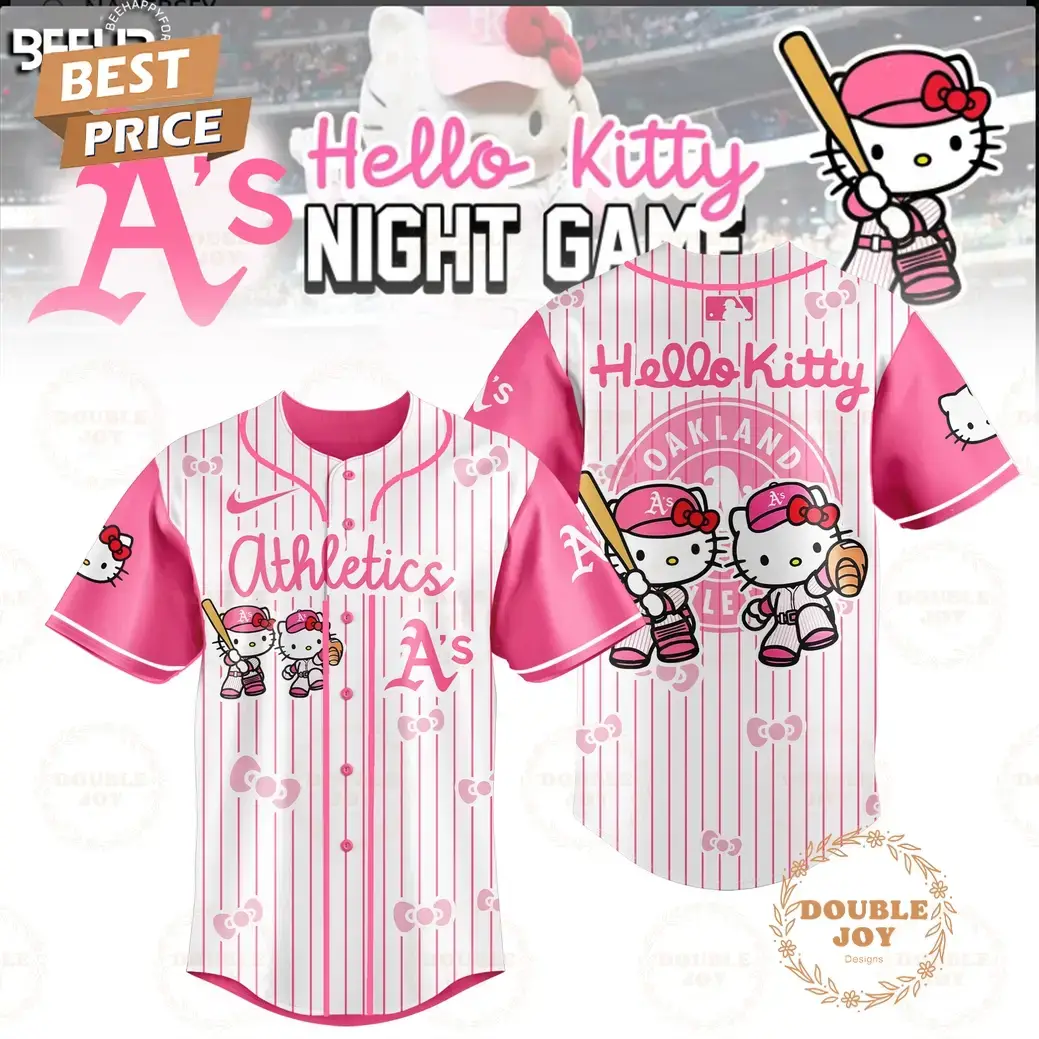 Athletics 2025 Hello Kitty Night Game Limited Edition Baseball Jersey Image