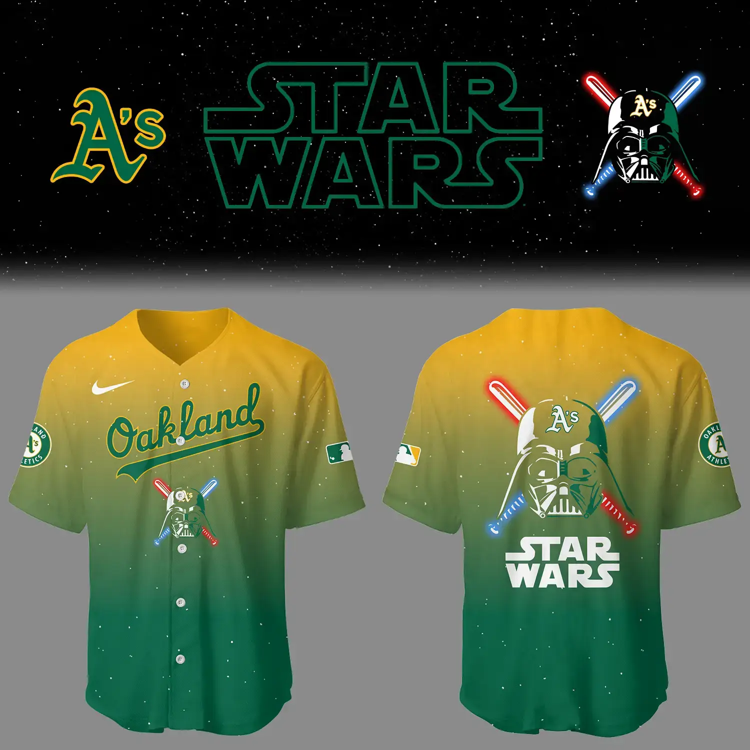 Athletics Baseball Athletics x Star Wars 2025 Jersey Unique Baseball Gifts Image