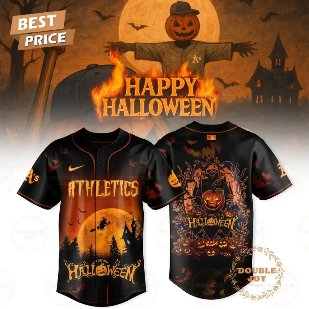 Athletics Happy Halloween 2025 Baseball Jersey Image
