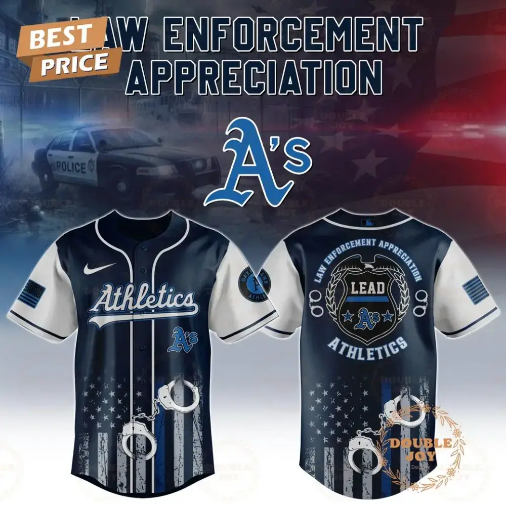 Athletics Law Enforcement Appreciation Day 2025 Special Edition Baseball Jersey Image