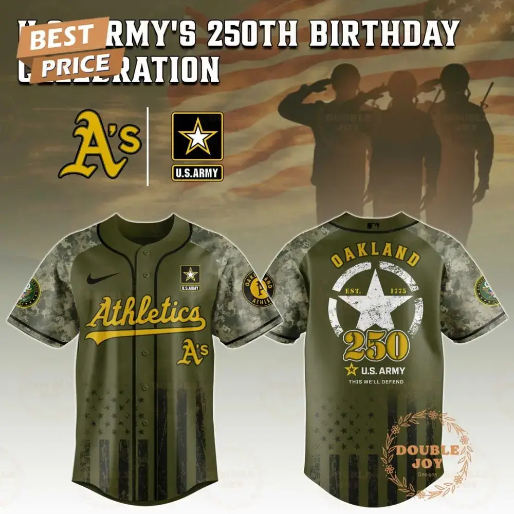 Athletics U.S. Army'S 250Th Limited Edition Baseball Jersey Image