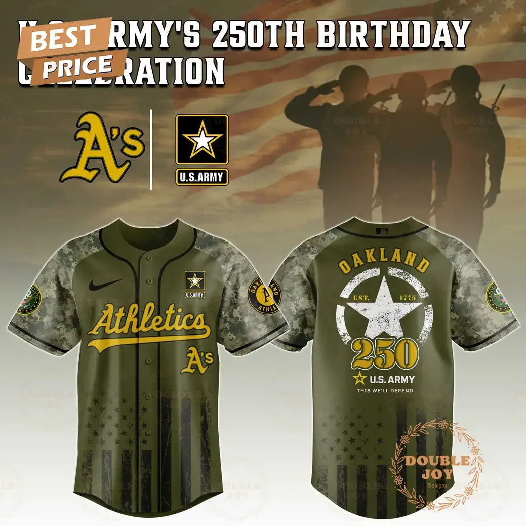 Athletics U.S. Army's 250th Limited Edition Baseball Jersey Image