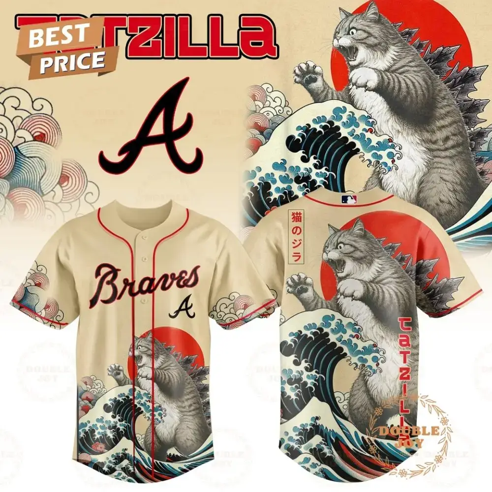 Atlanta Braves Catzilla 2025 Japan Limited Edition Baseball Jersey Image