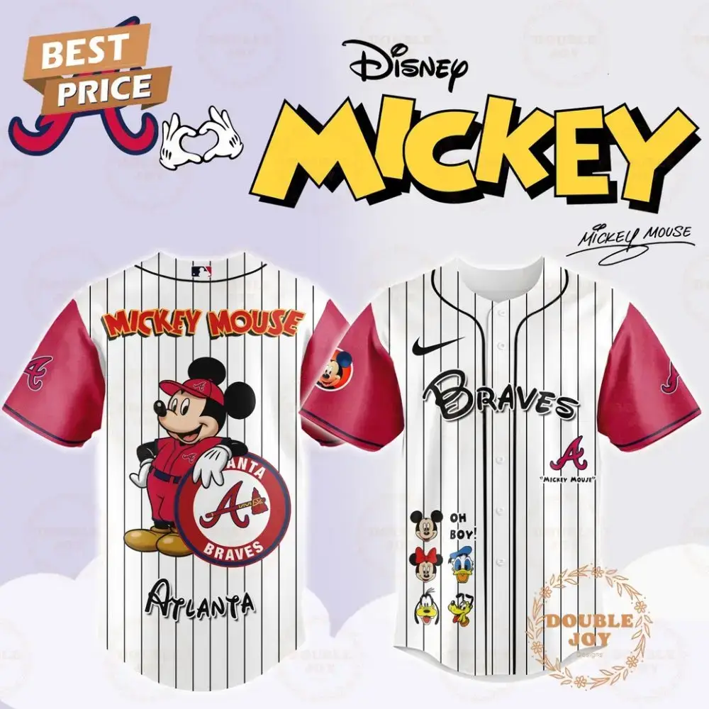 Atlanta Braves Disney Mickey Mouse 2025 Limited Edition Baseball Jersey Image