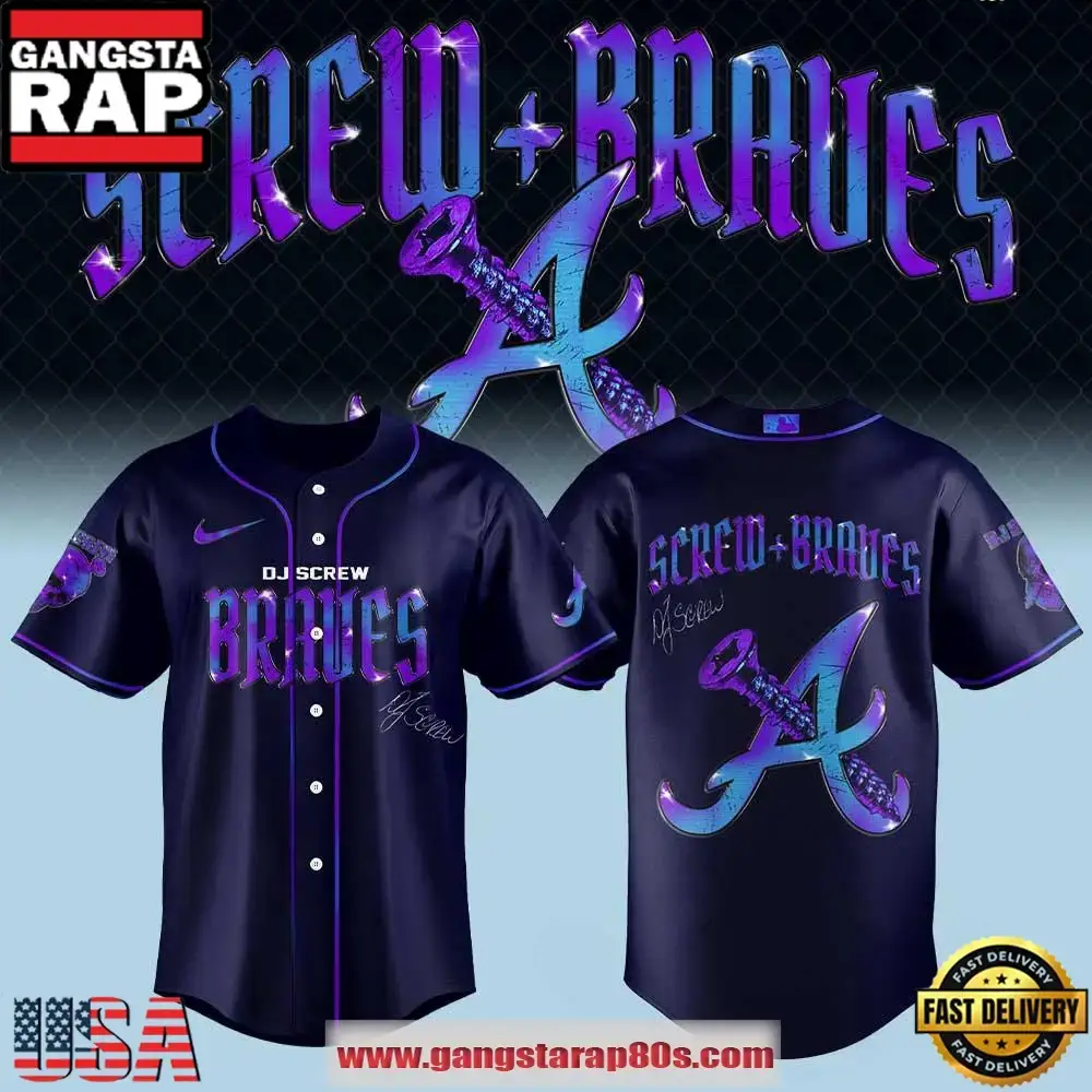 Atlanta Braves Honor All-Time DJ Screw Signature Limited Edition Baseball Jersey Shirt Image