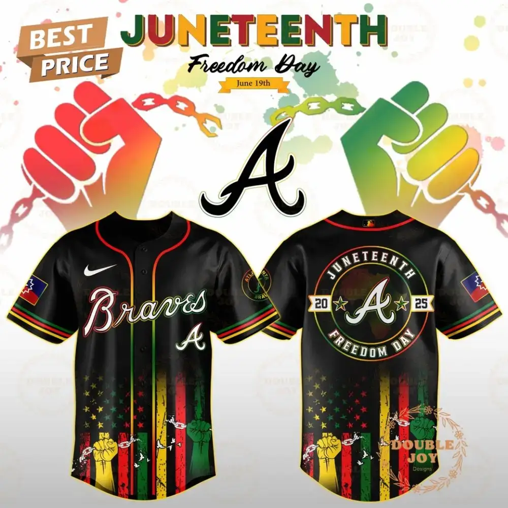 Atlanta Braves Juneteenth Freedom Day 2025 Special Edition Baseball Jersey Image