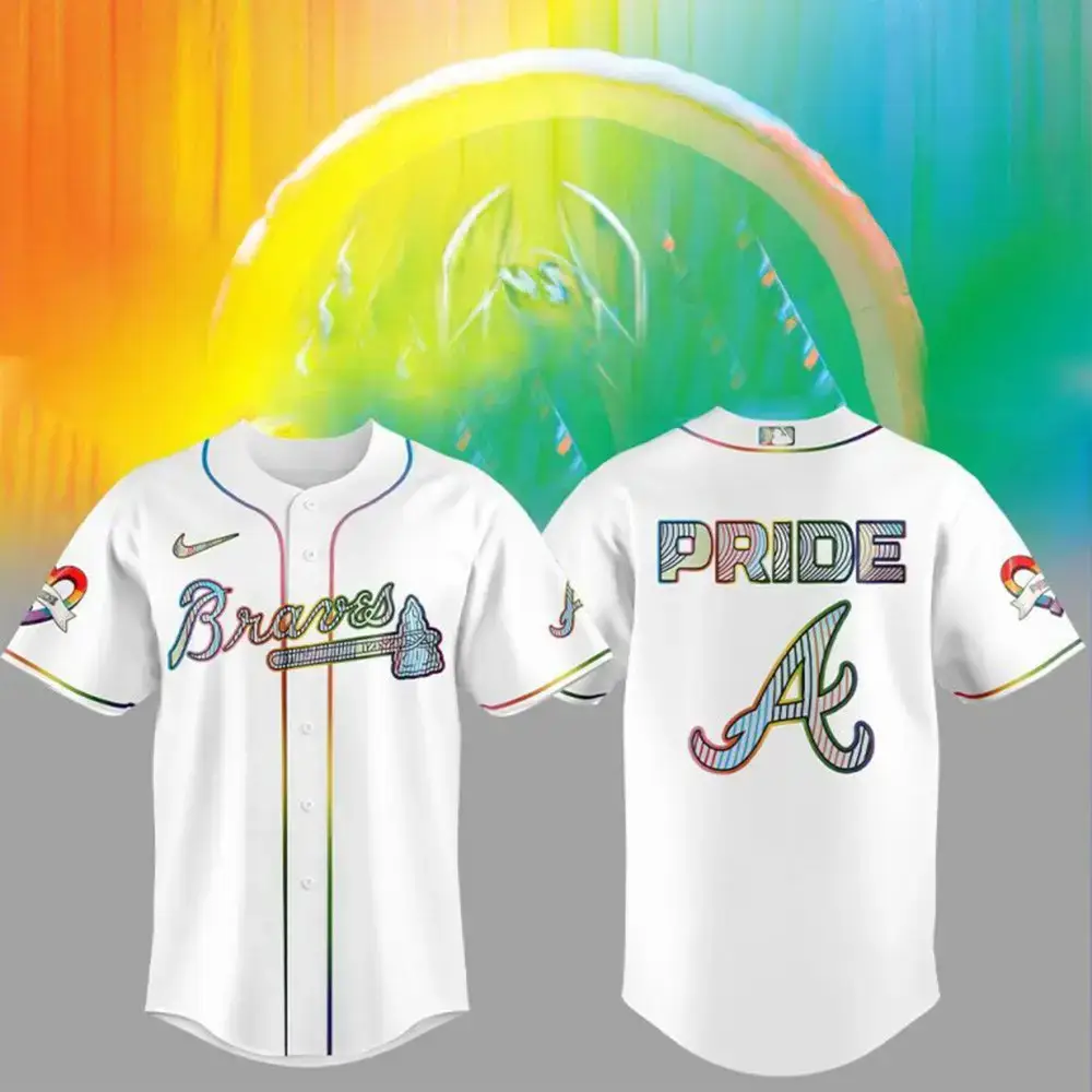 Atlanta Braves LGBTQ Pride Night 2025 Jersey Atlanta Braves Merch Fathers Day Presents Image