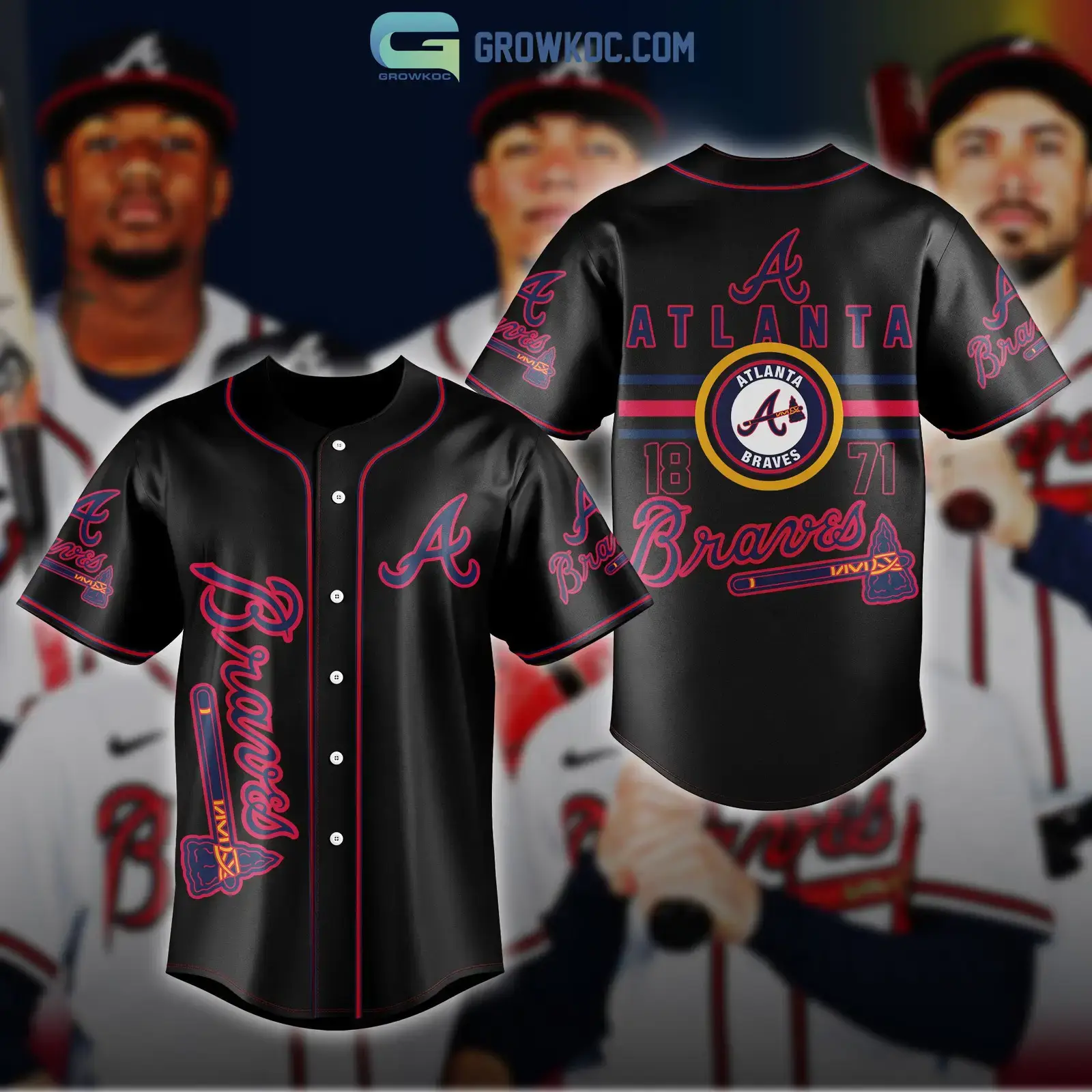 Atlanta Braves MLB 1871 Baseball Jersey Image
